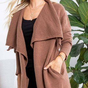 WATERFALL OPEN FRONT CARDIGAN